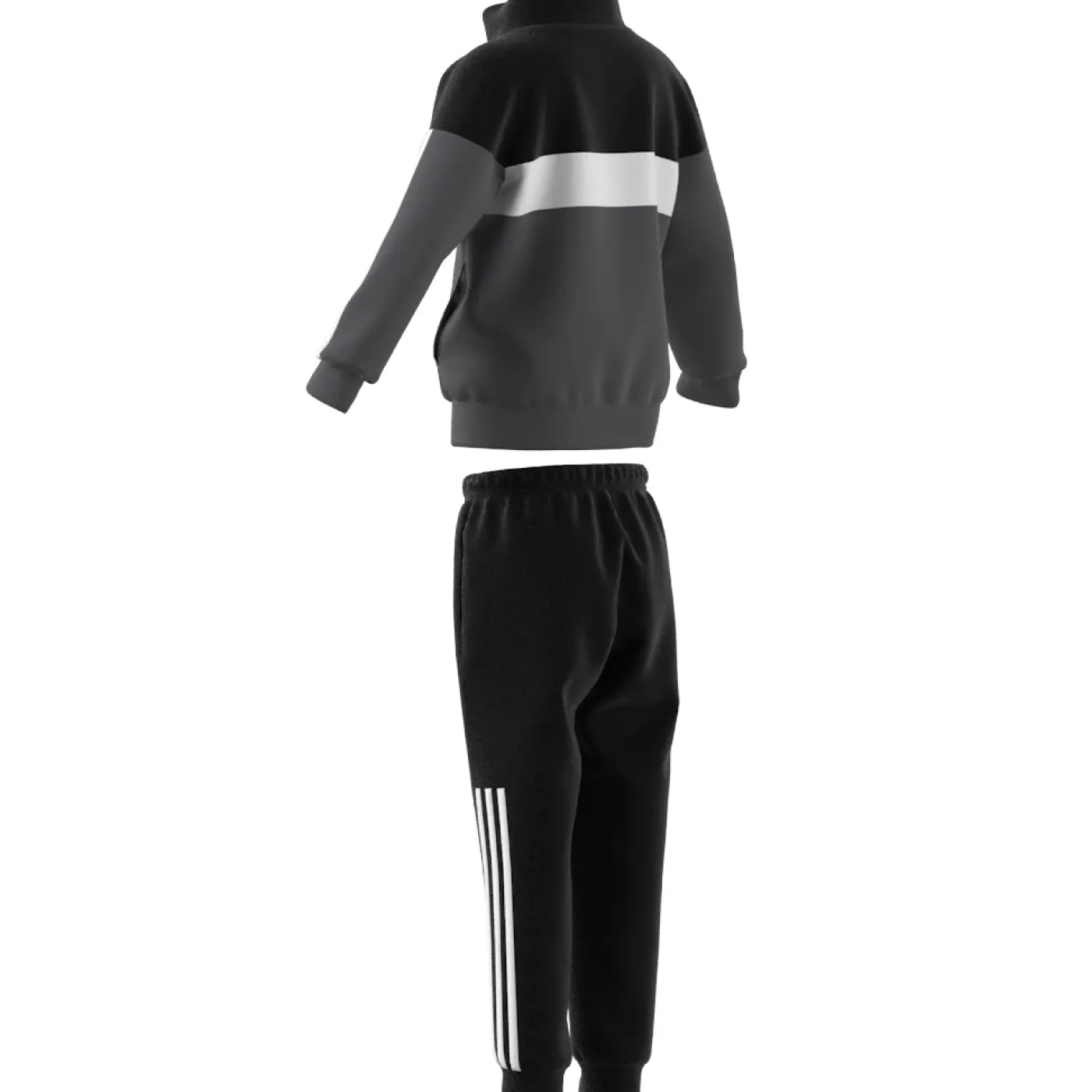 Tiberio 3-Streifen Colorblock Shiny Kids Trainingsanzug