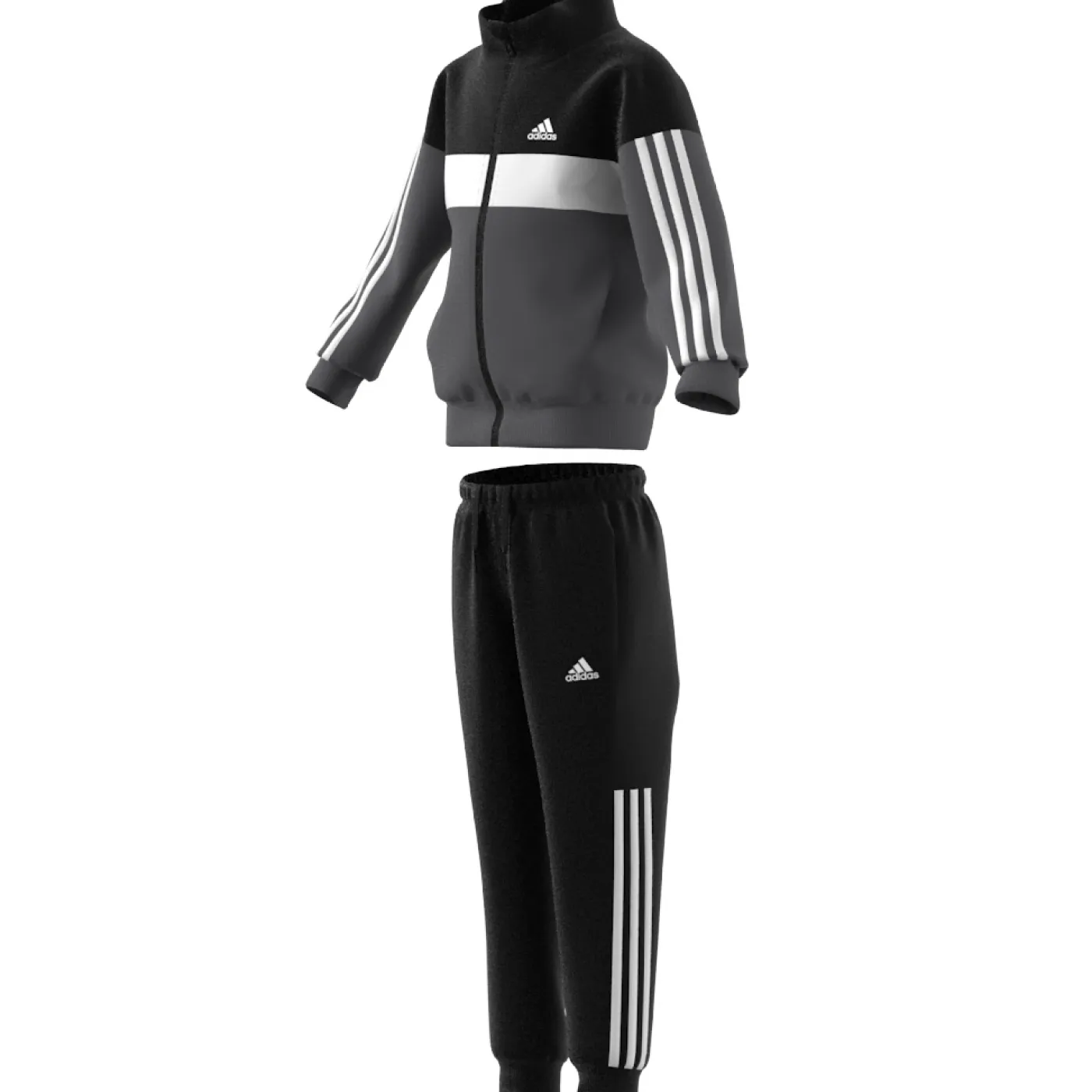 Tiberio 3-Streifen Colorblock Shiny Kids Trainingsanzug