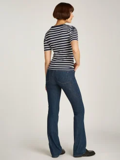 TOMMY HILFIGER Geripptes Slim Fit Langarmshirt 10704297