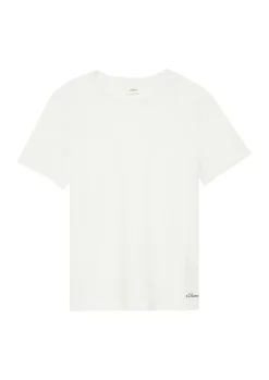 T-Shirt aus Baumwolle mit kleinem Schriftprint
