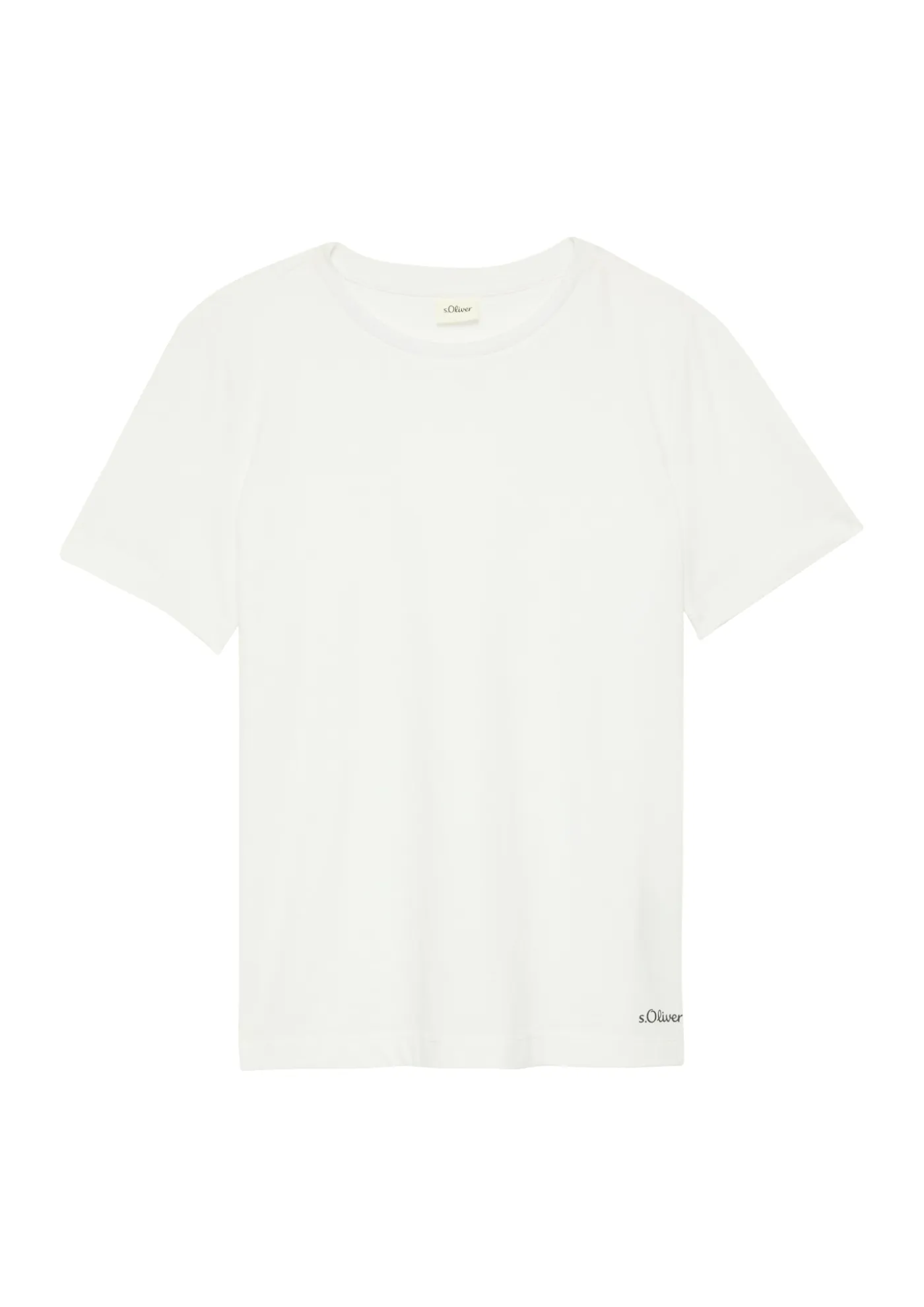 T-Shirt aus Baumwolle mit kleinem Schriftprint