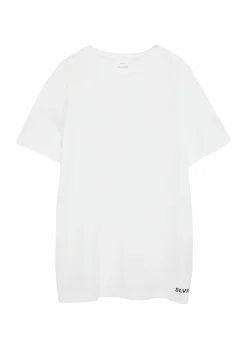 T-Shirt aus Baumwolle mit kleinem Schriftprint