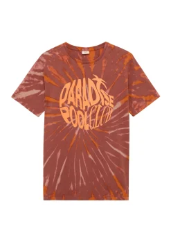 T-Shirt mit Batikmuster und Frontprint
