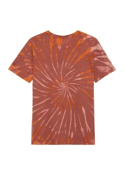 T-Shirt mit Batikmuster und Frontprint