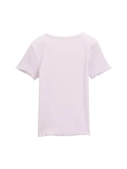 T-Shirt mit Herz-Stickerei