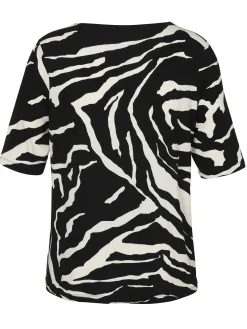 T-Shirt mit Rundhals im Zebralook