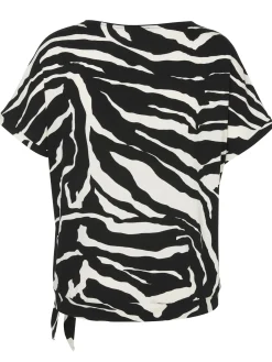 T-Shirt mit Rundhals und Strass