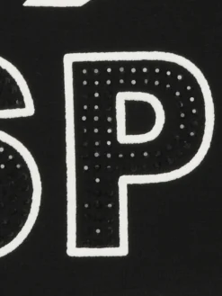 T-Shirt mit Rundhals und Strass