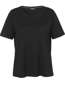 T-Shirt mit Rundhals und Strass