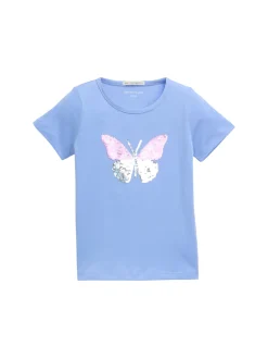 T-Shirt mit Wendepailletten