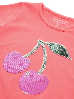 T-Shirt mit Wendepailletten