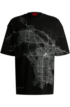 T-Shirt aus Baumwoll-Jersey mit im Dunkeln leuchtendem Artwork