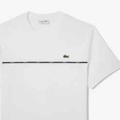 T-Shirt aus Baumwolljersey mit Lacoste-Einfassung