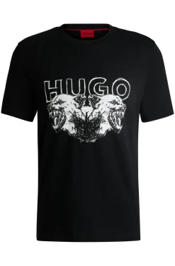 T-Shirt aus Baumwoll-Jersey mit Logo- und Animal-Grafik