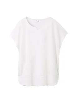 T-Shirt aus Materialmix