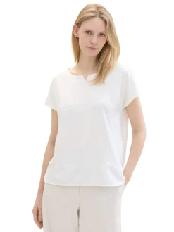 T-Shirt aus Materialmix