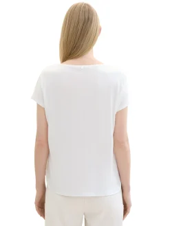 T-Shirt aus Materialmix