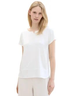 T-Shirt aus Materialmix