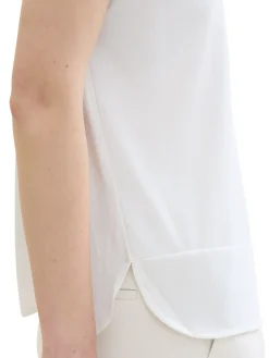 T-Shirt aus Materialmix