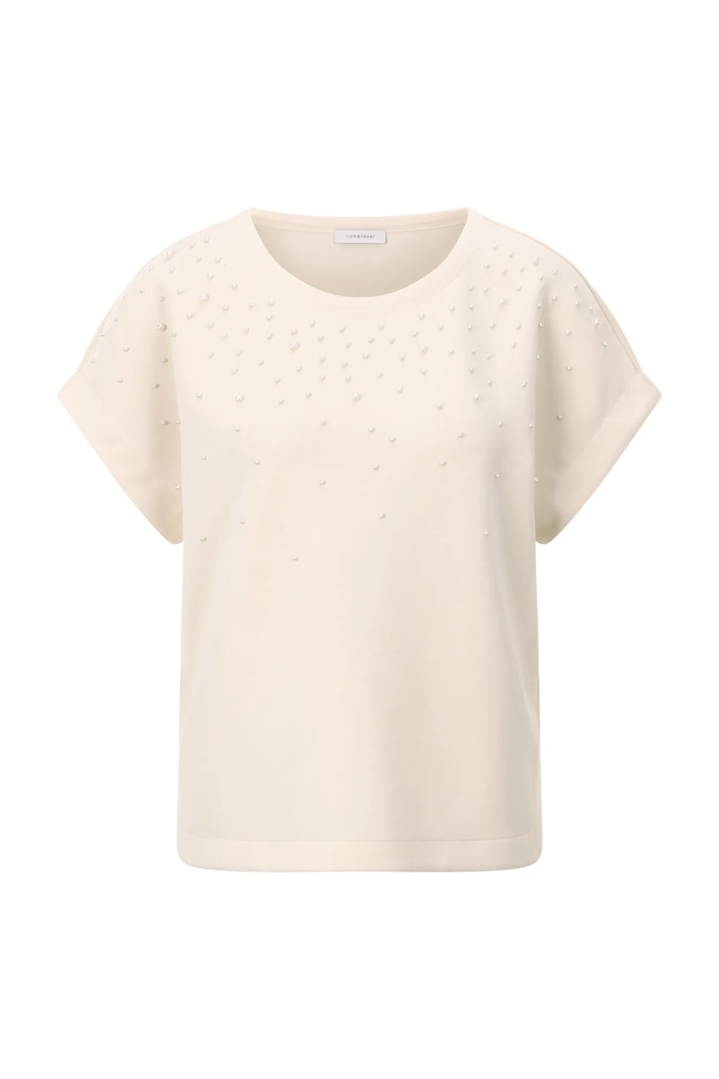 T-Shirt aus supersoftem Jersey mit Perlenapplikation