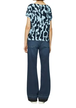 T-Shirt aus Viskosemix im Relaxed Fit