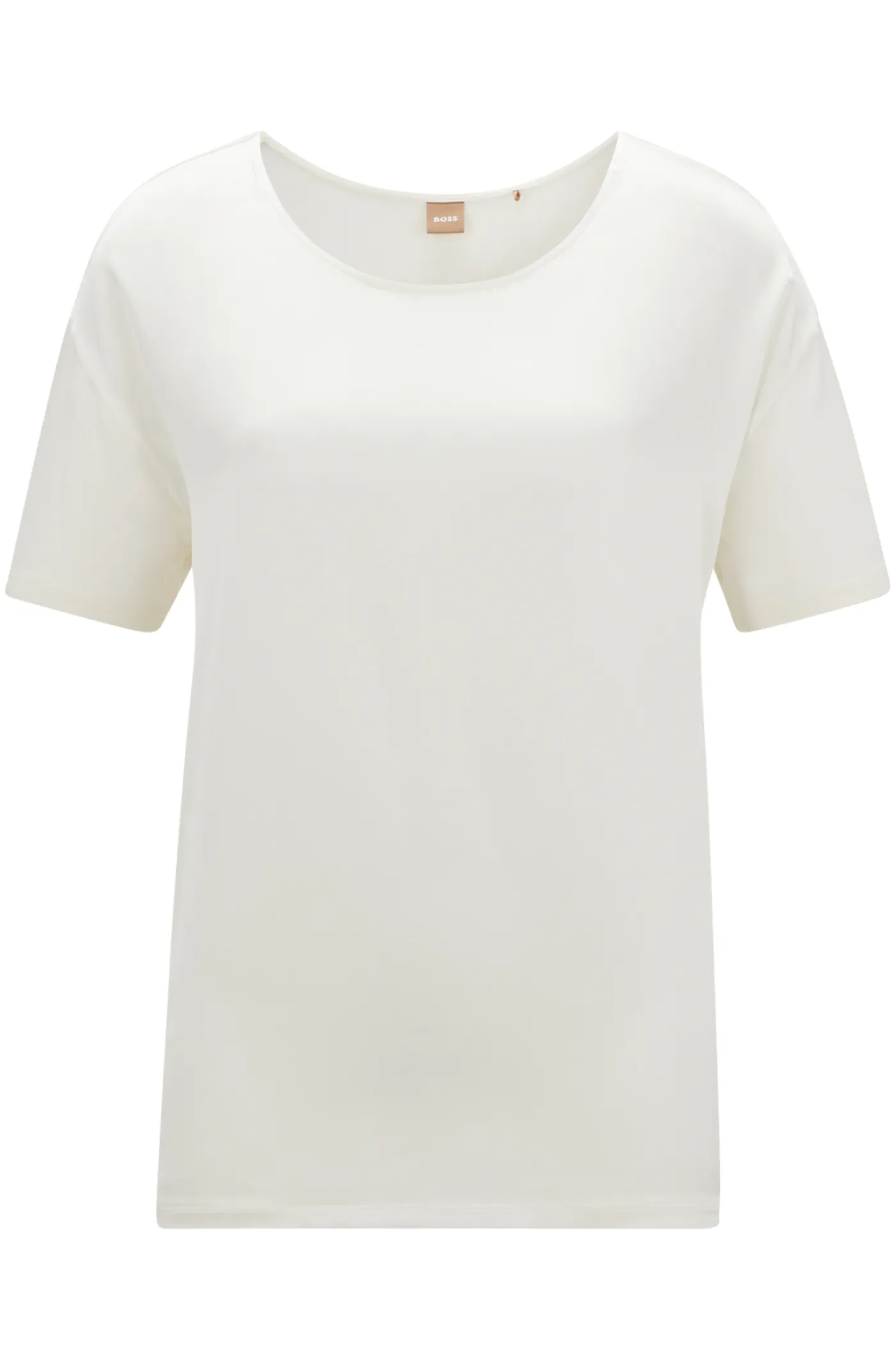 T-SHIRT Esandy AUS MERZERISIERTEM JERSEY MIT VORDERSEITE AUS STRETCH-SEIDE