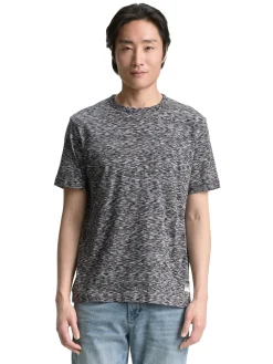 T-Shirt in Melange-Optik