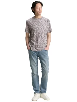 T-Shirt in Melange-Optik
