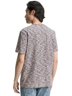 T-Shirt in Melange-Optik