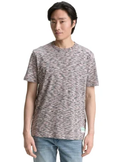 T-Shirt in Melange-Optik