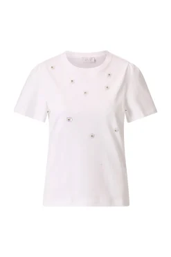 T-Shirt mit Blumenapplikation