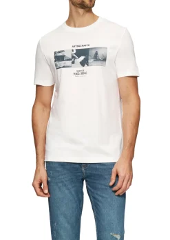 T-Shirt mit Crew Neck und Frontprint