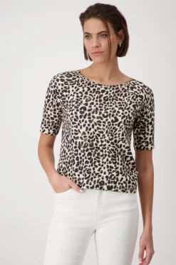 T-Shirt mit Leomuster
