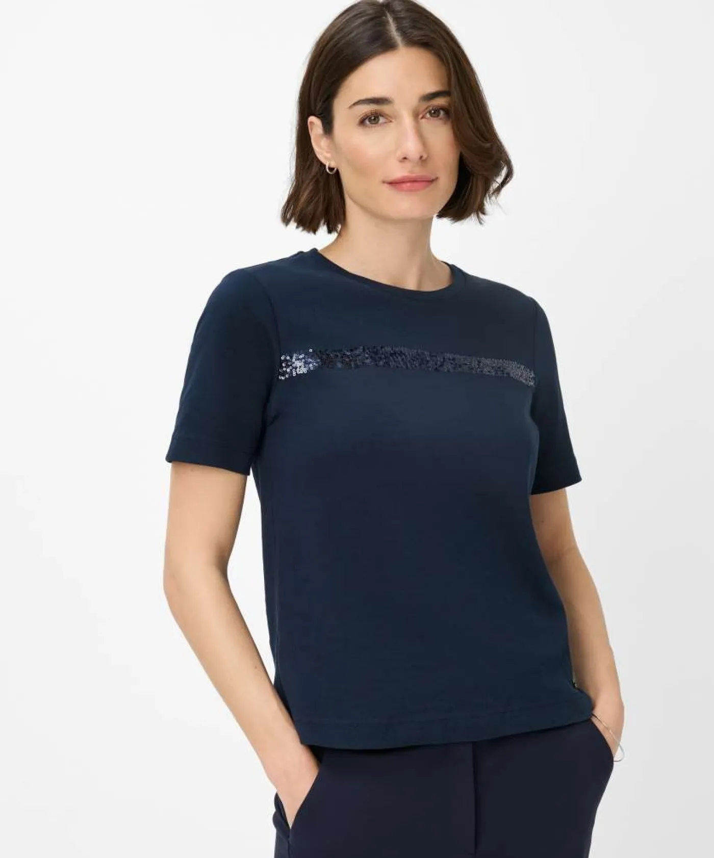 T-Shirt mit Pailletten