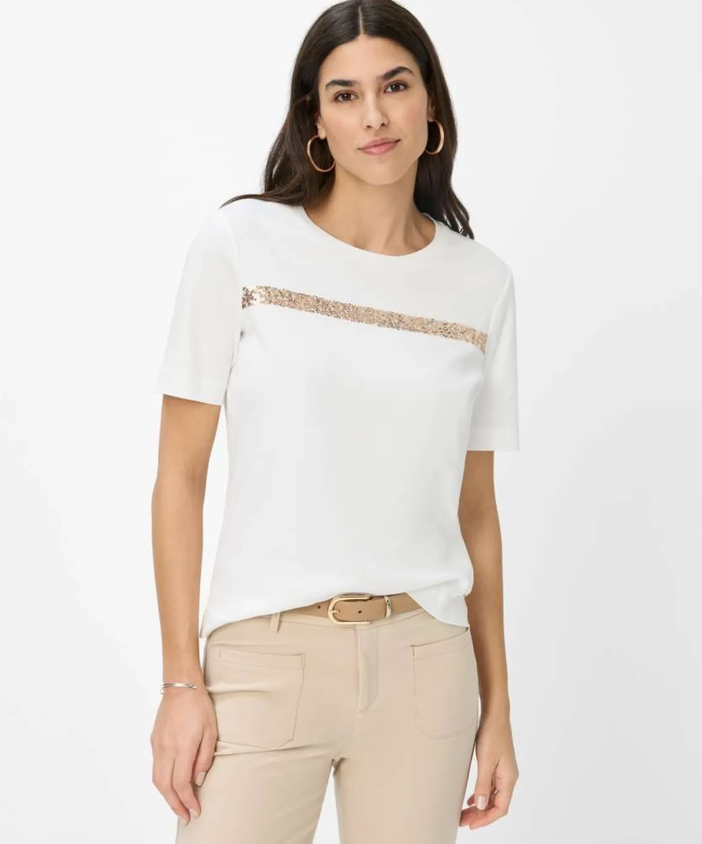 T-Shirt mit Pailletten
