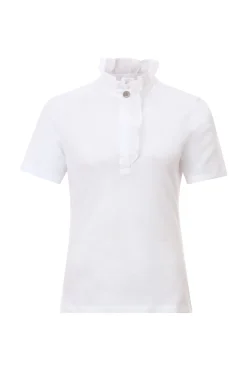 T-Shirt mit Rüschenkragen