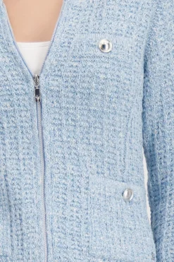 Tweed-Strickjacke