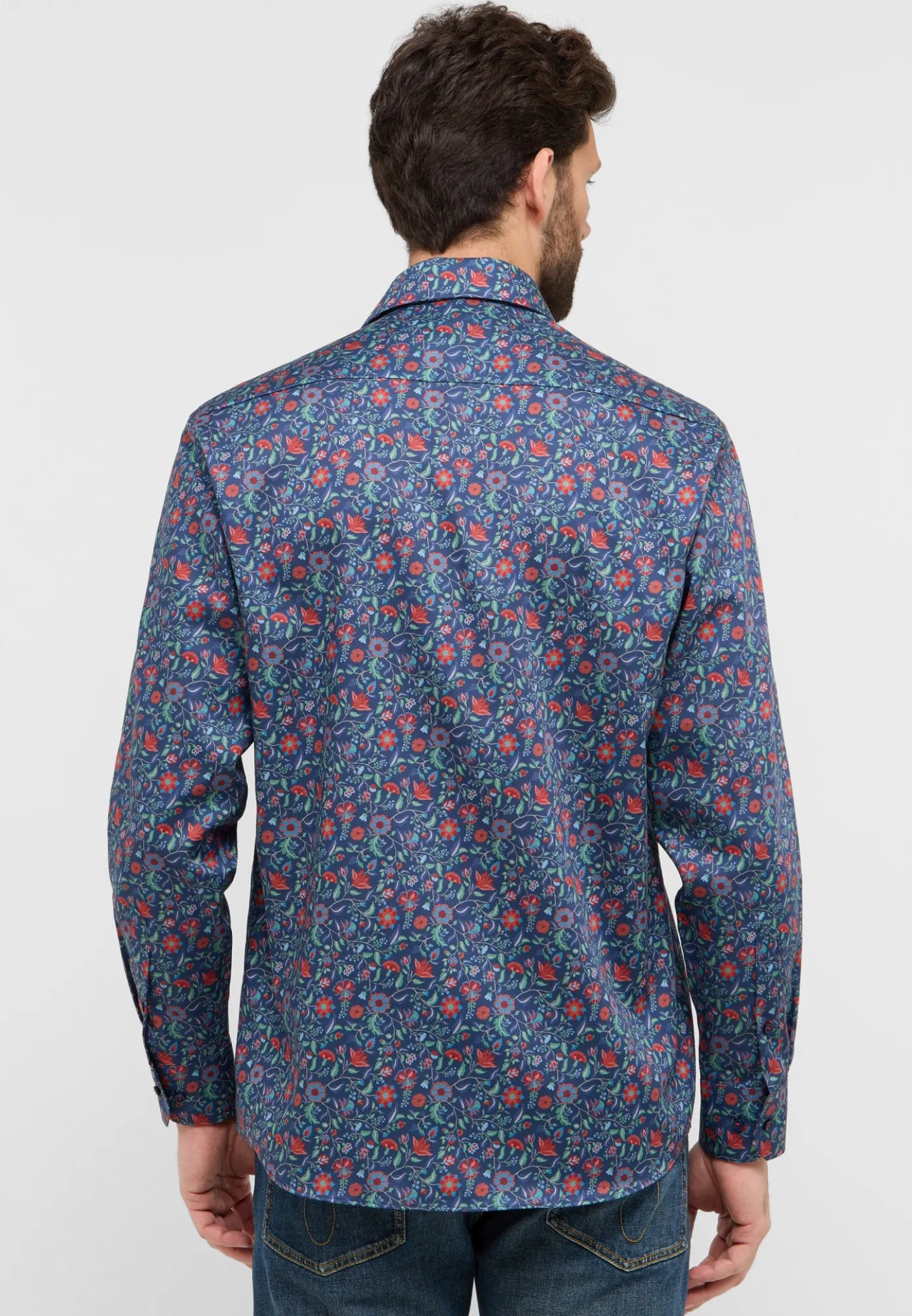 Twillhemd mit floralem Print