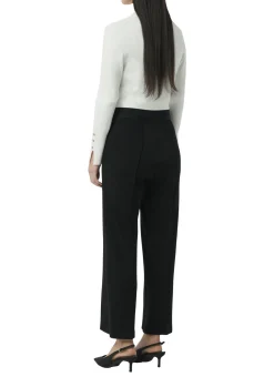 Twill-Jersey-Schlupfhose mit Gummibund und gesteppten Biesen