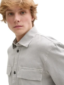 Twill Overshirt aus Baumwolle