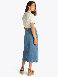 Uma Midi Jeansrock