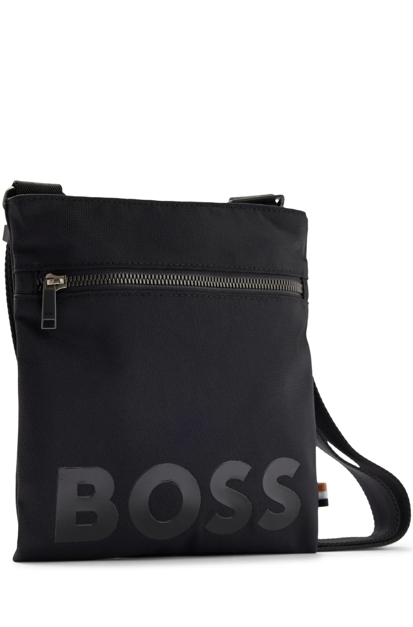 Umhängetasche aus recyceltem Nylon mit Logo-Print