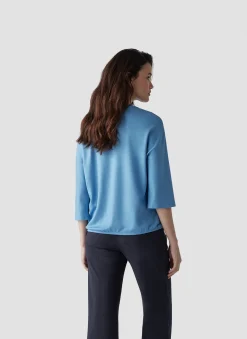 Unifarbenes Shirt mit 3/4-Arm