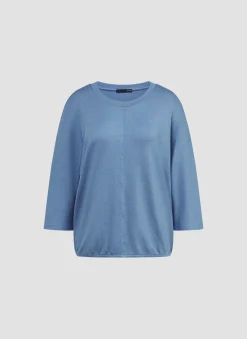 Unifarbenes Shirt mit 3/4-Arm