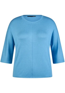 Unifarbenes Shirt mit 3/4-Arm