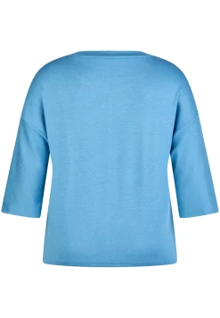 Unifarbenes Shirt mit 3/4-Arm