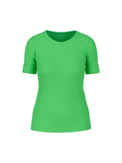 Uni T-Shirt aus stretchigem Cotton-Ripp
