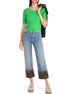 Uni T-Shirt aus stretchigem Cotton-Ripp
