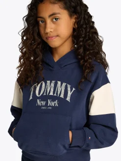 Varsity-Hoodie mit Color Block-Design