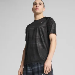 VELOCITY Lauf-T-Shirt mit Allover-Print Herren